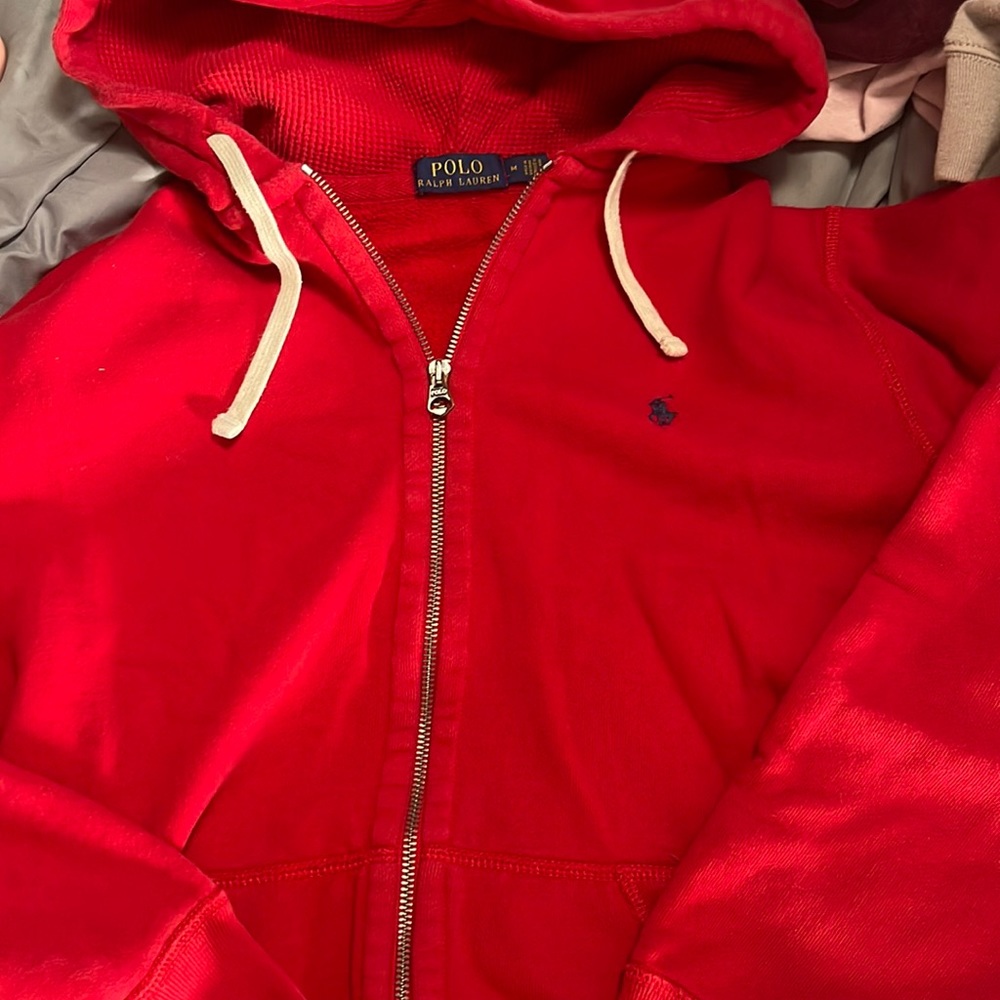 Red polo jacket